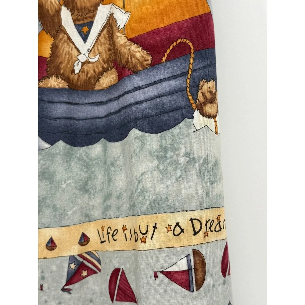 VTG Handmade Life is But a Dream Down by The Sea School Vest M Artsy Y2K Teacher
